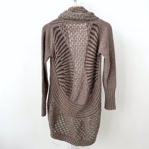 Angel Of The North Anthropologie Open Cardigan Cocoon Sweater Brown S